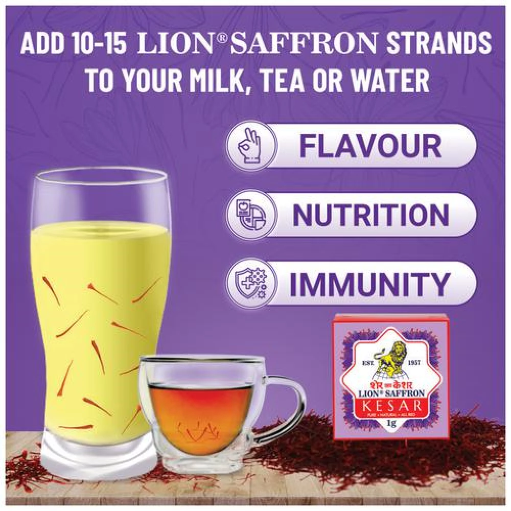 LION SAFFRON Kesar - Pure, 1 g-8.webp